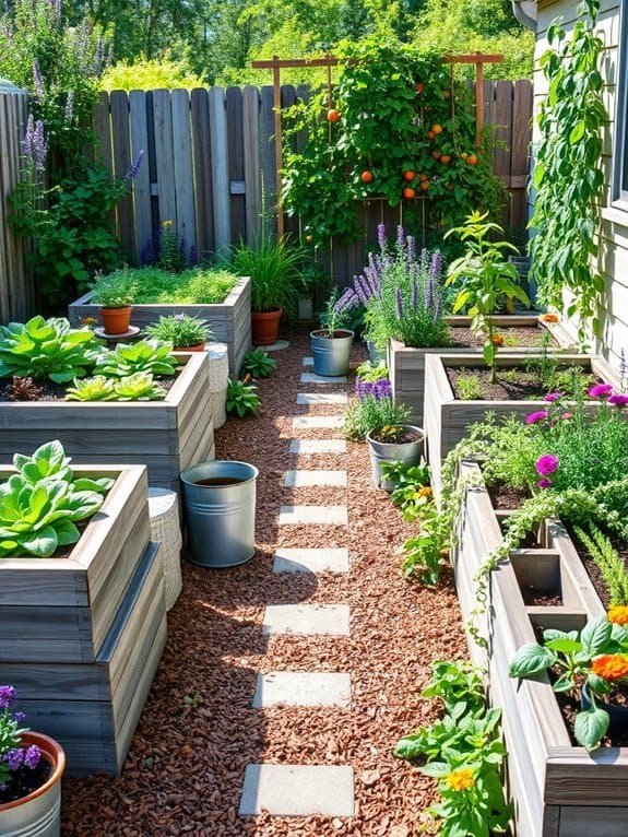 raised beds with containers