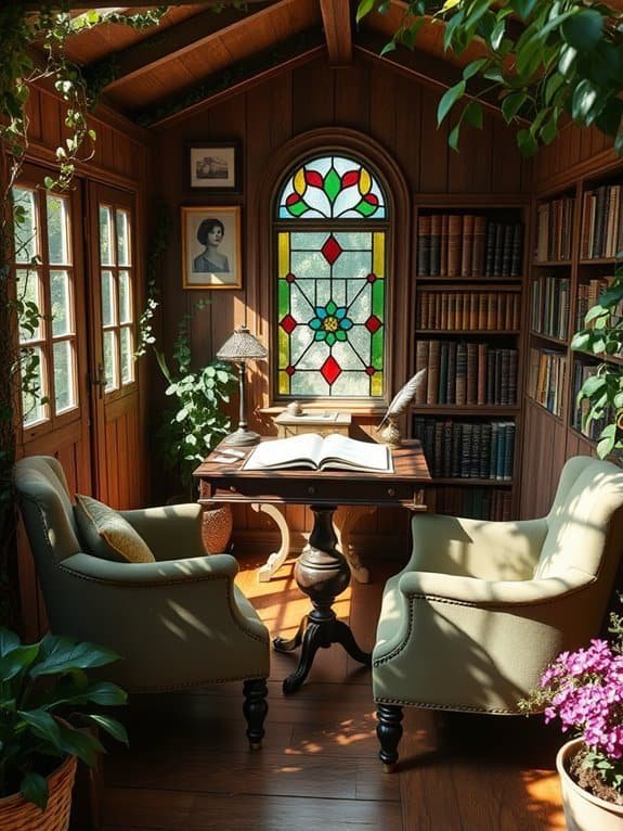 refined literary retreat space