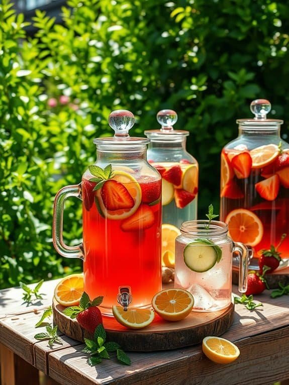 refreshing flavored water station