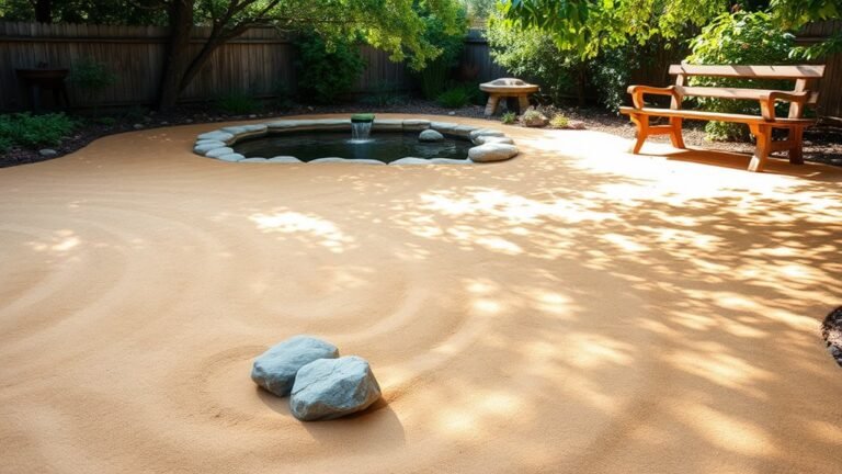 relaxing backyard sand designs