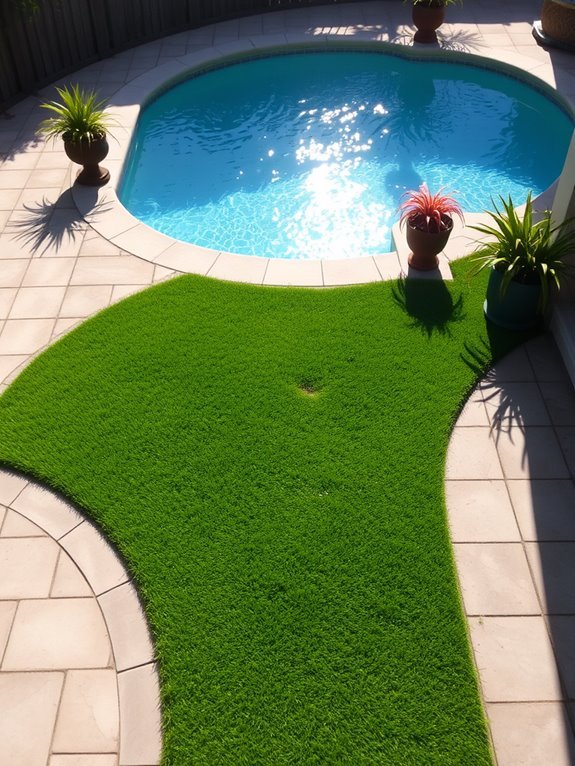 relaxing by the pool