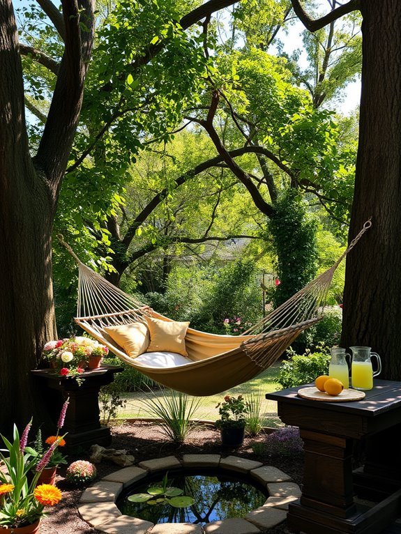 relaxing in hammock retreats