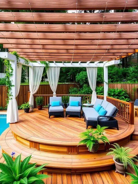 relaxing outdoor shaded space