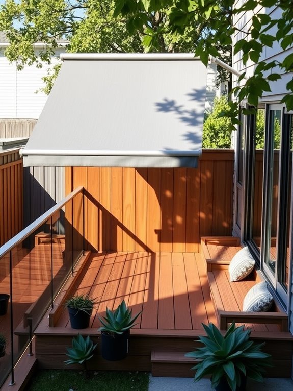 retractable awning deck designs