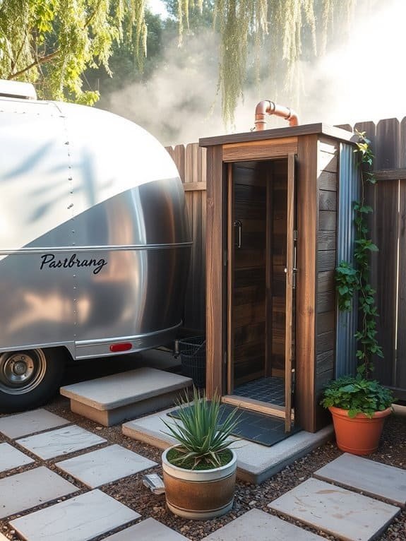 retro airstream bathroom design