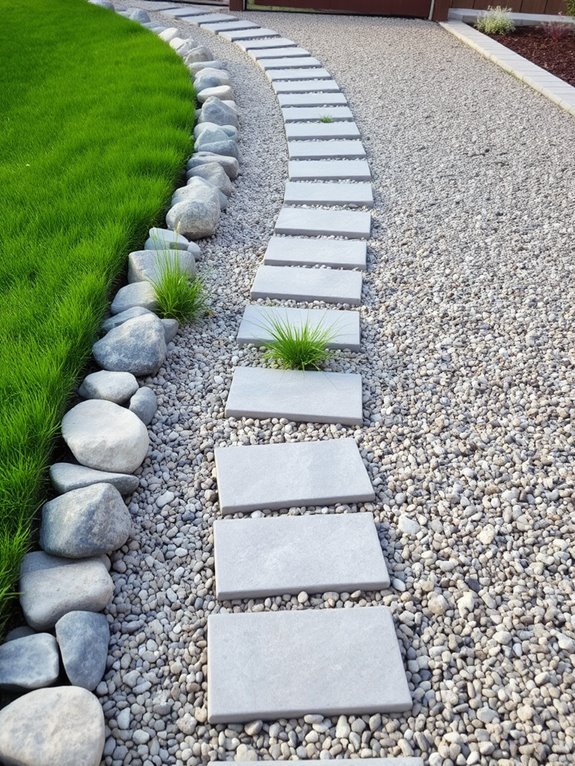 rocky pedestrian pathways created