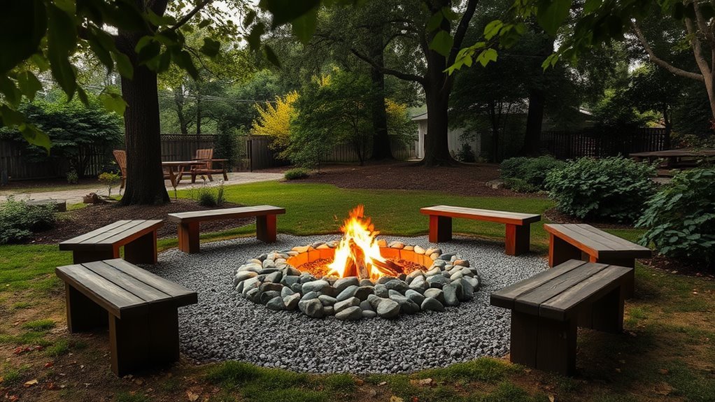 rustic backyard fire pits