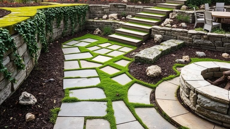 rustic backyard stone designs