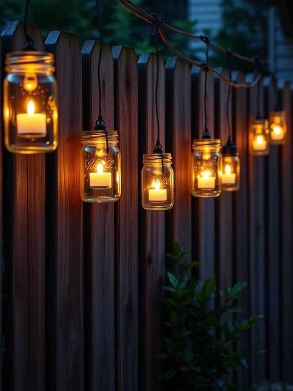 rustic hanging jar lights