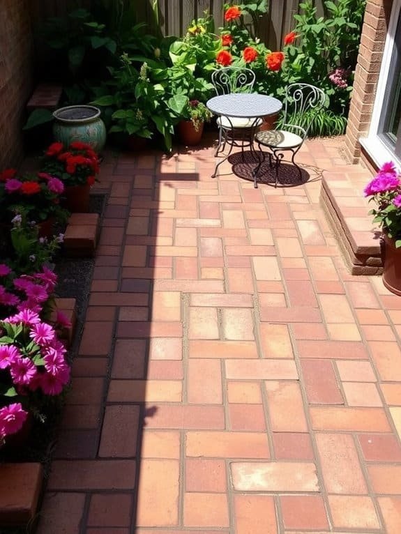 rustic outdoor brick flooring