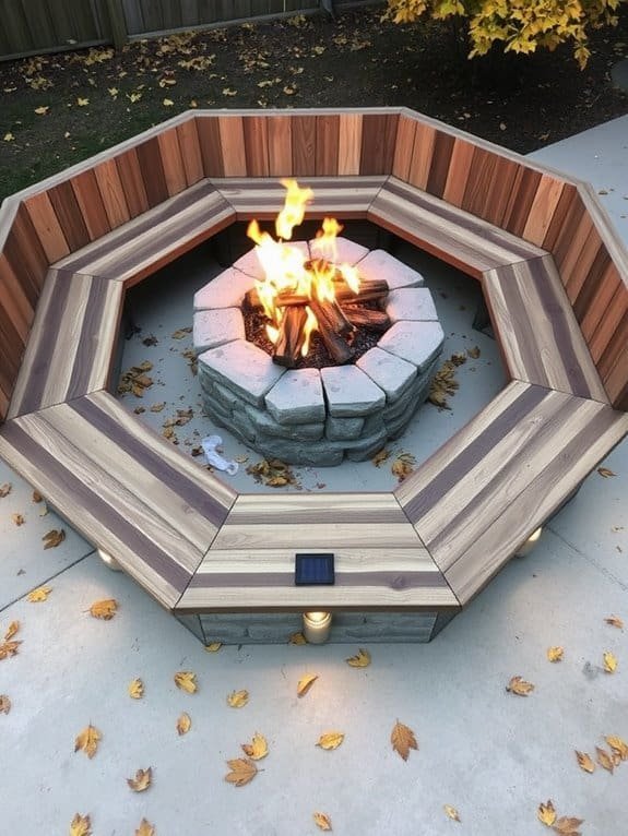 rustic outdoor fire feature