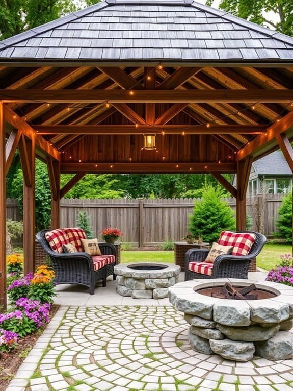 rustic outdoor gathering space