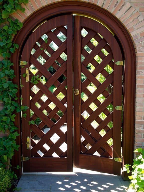 rustic wooden garden gate