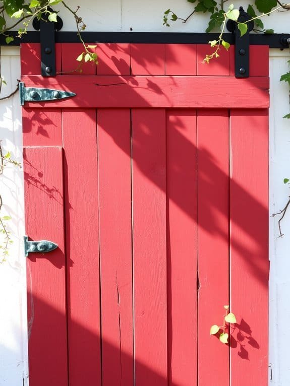 rustic wooden sliding door