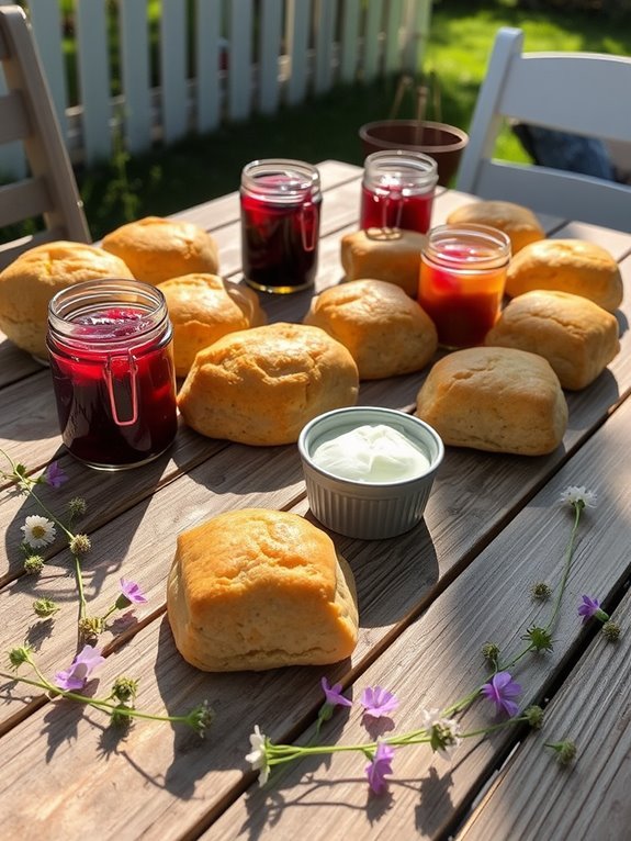 savory scones with spreads