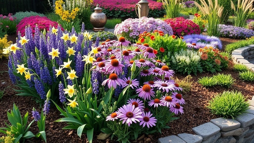 seasonal flower bed inspiration