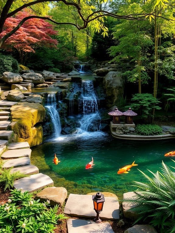 serene flowing water display