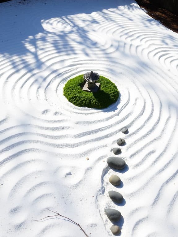 serene sand garden landscape