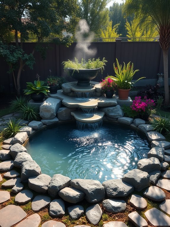 serene water garden escape