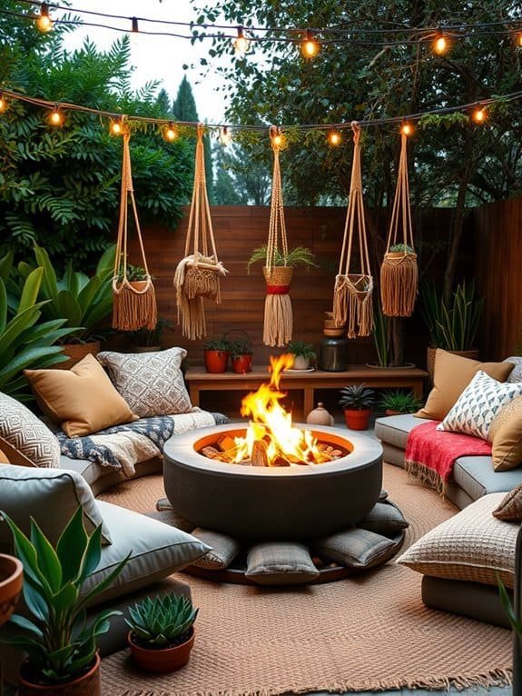 set up outdoor fireplace