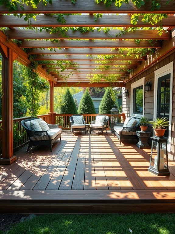 shaded outdoor relaxation space