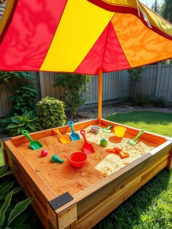 shaded play area outdoors