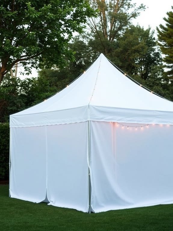 simple elegant white shelter