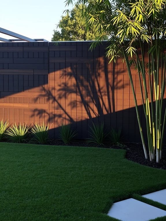 sleek contemporary outdoor barrier