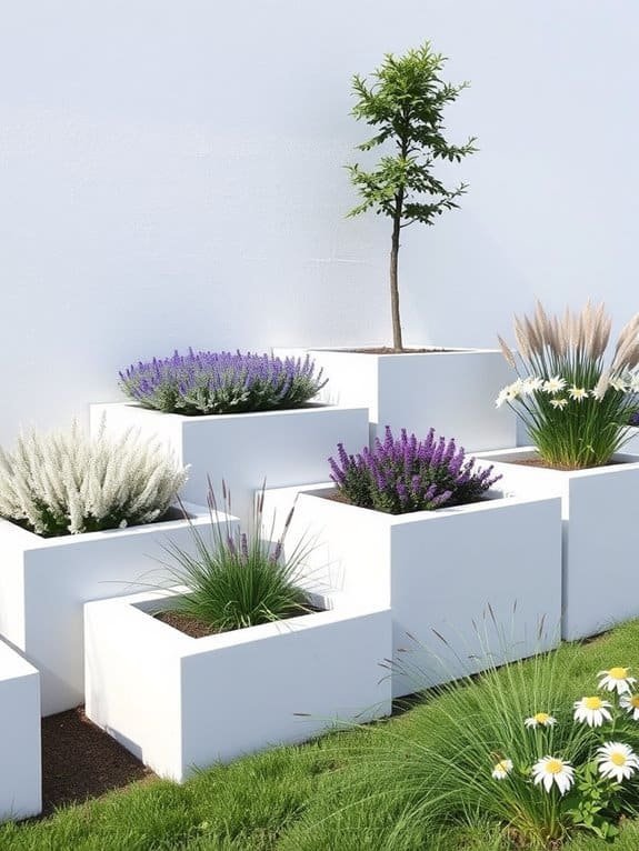 sleek simple garden design