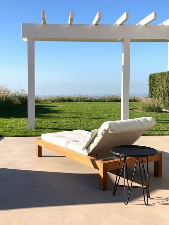 sleek simple outdoor seating