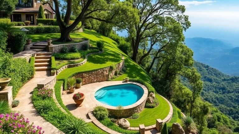 sloped backyard pool designs