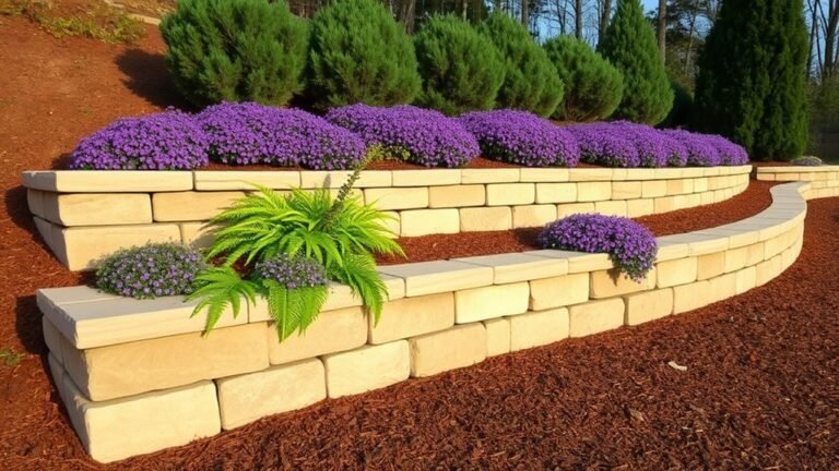 sloped backyard retaining wall ideas