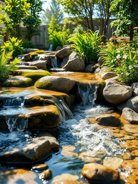 small cascading water features