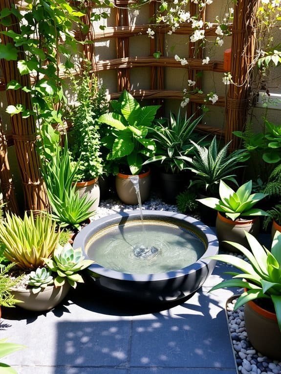 small decorative water fountain