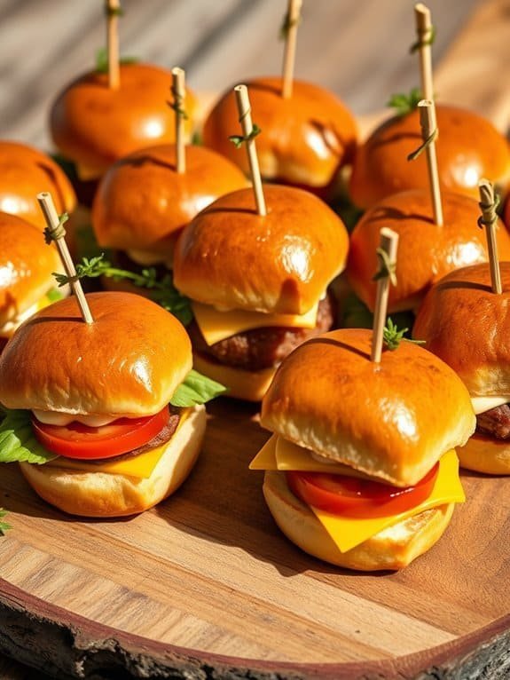 small tasty burger bites