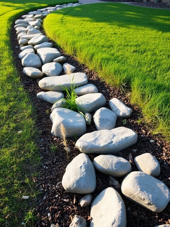 smooth earthy river stones