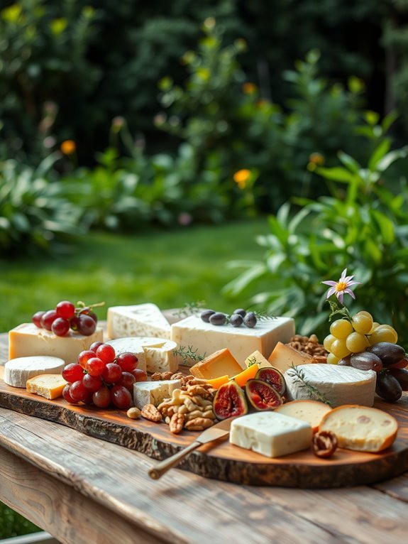 sophisticated cheese display setup