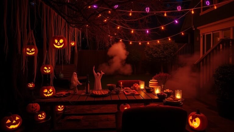 spooky backyard halloween party