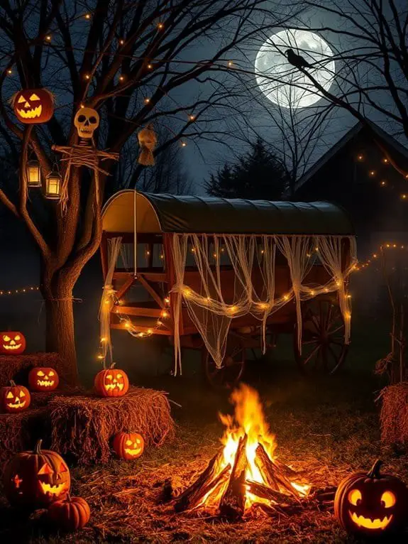 spooky nighttime wagon ride