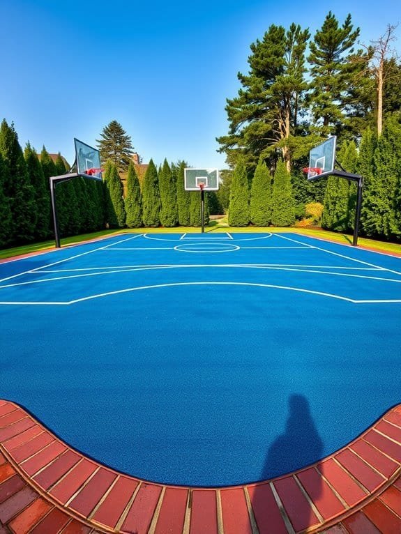 standard basketball playing surface