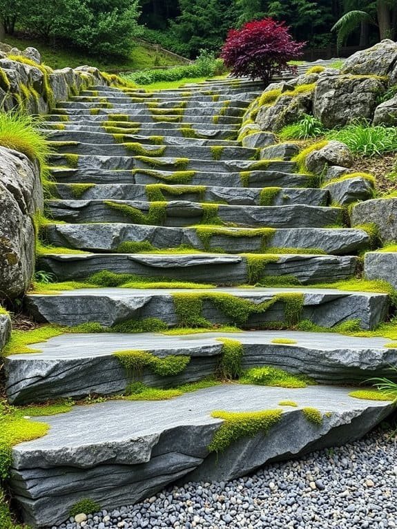 stone steps pathway design