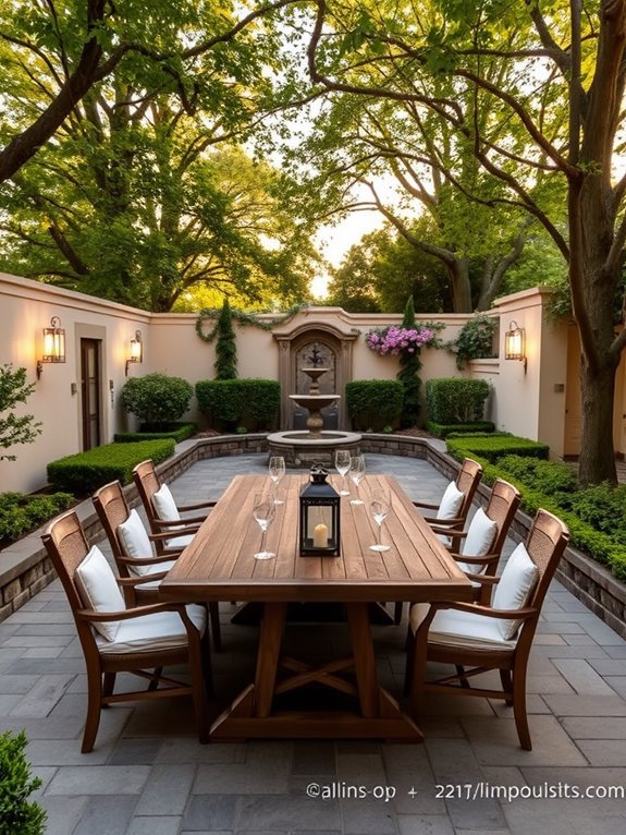 stylish alfresco dining space