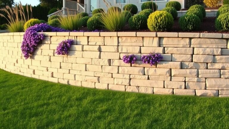 stylish backyard retaining walls