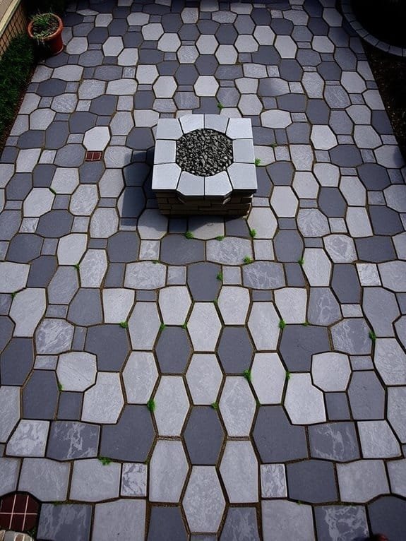 stylish geometric paving patterns