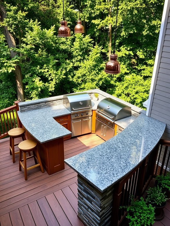 stylish outdoor cooking space