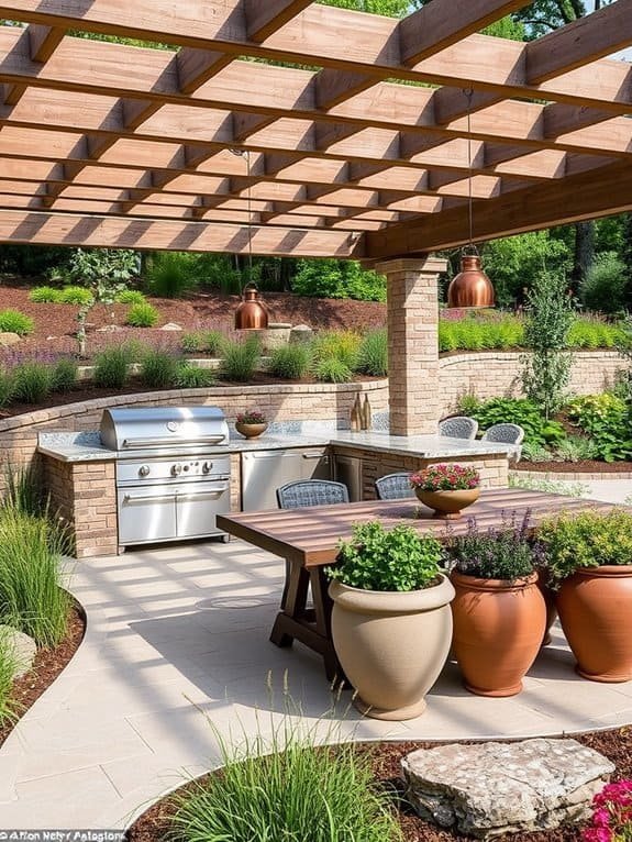 stylish outdoor cooking spaces