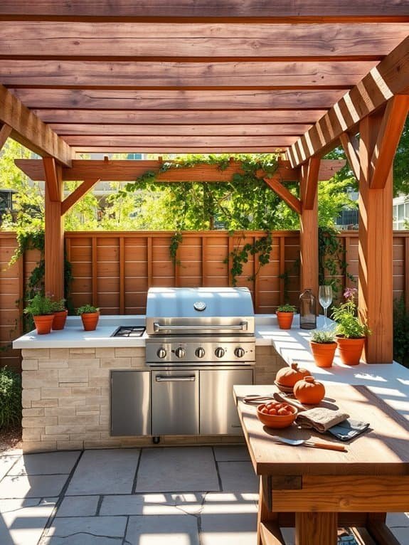 stylish outdoor cooking spaces