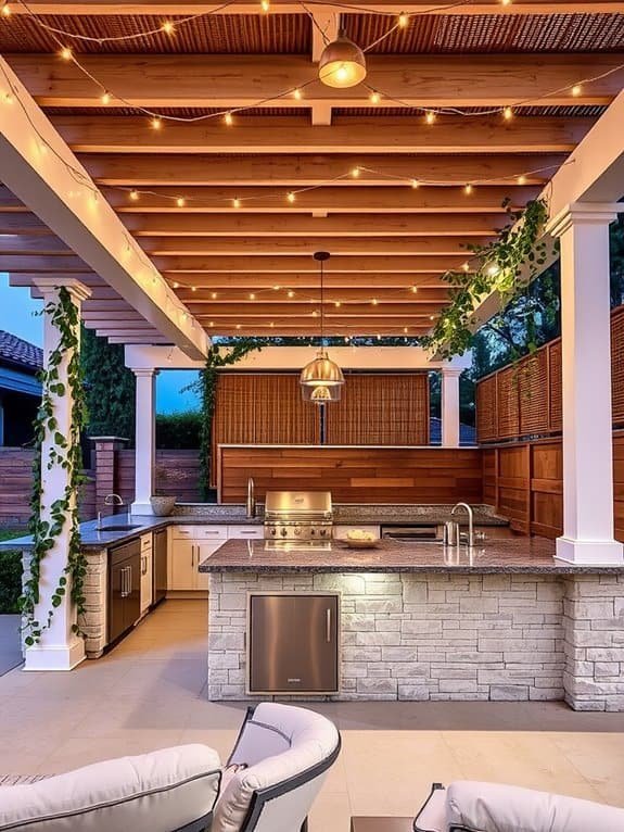 stylish outdoor lighted structure