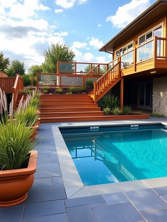 stylish outdoor pool decking