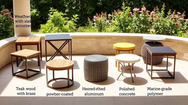 stylish weather resistant outdoor tables